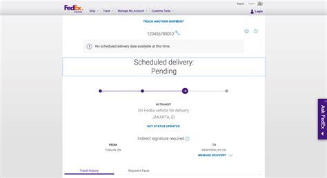 fedex ground pickup tracking